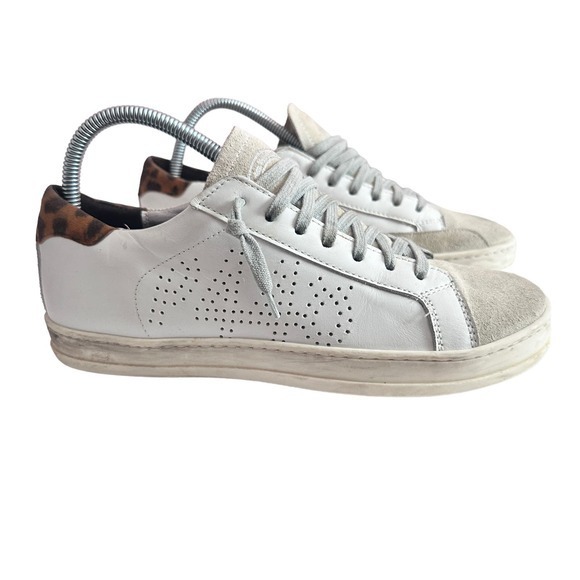 P448 John White Leopard Print Sneakers women's size 38 US 8 ITALY 38  41 US 10.5 - Picture 13 of 13